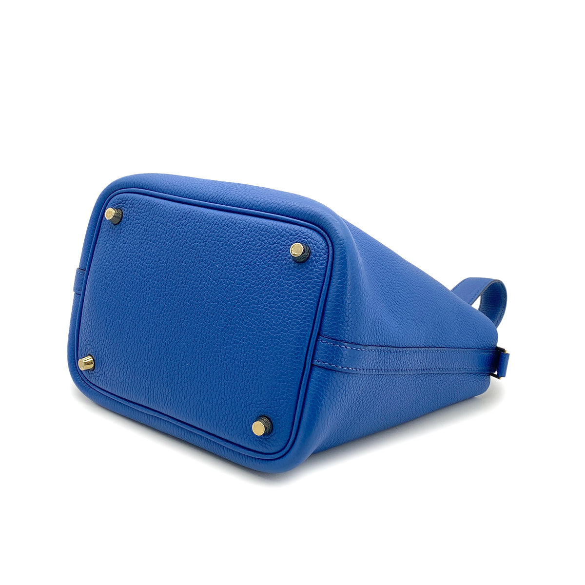 HERMES PICOTIN LOCK PM BLUE FRANCE TAURILLON MAURICE HAND BAG Z GHW 90295832