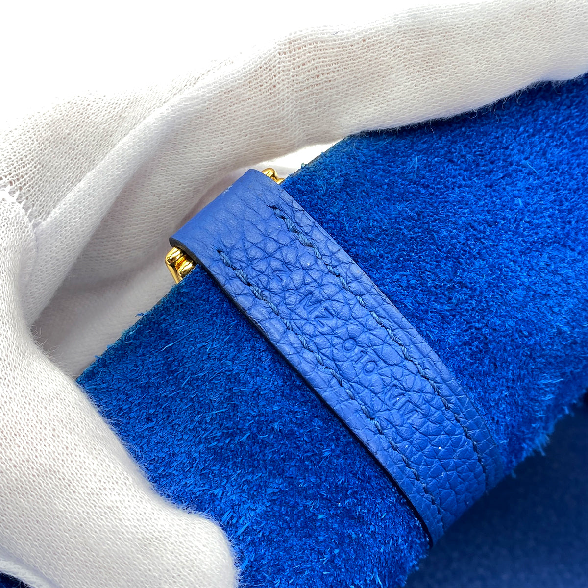 HERMES PICOTIN LOCK PM BLUE FRANCE TAURILLON MAURICE HAND BAG Z GHW 90295832