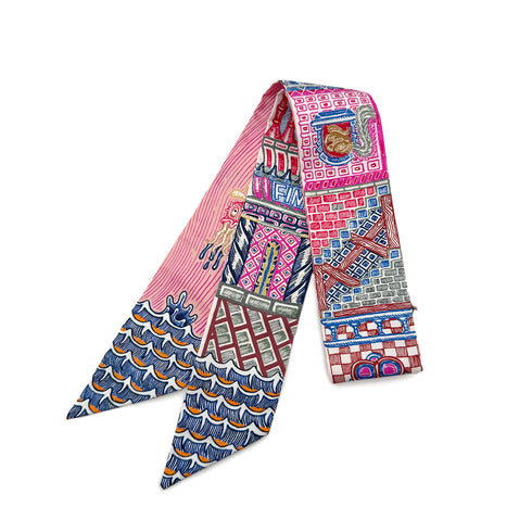 HERMES TWILLY SUPER SILK QUEST SCARF MULTICOLOR SILK 90295840 - PURPOSE