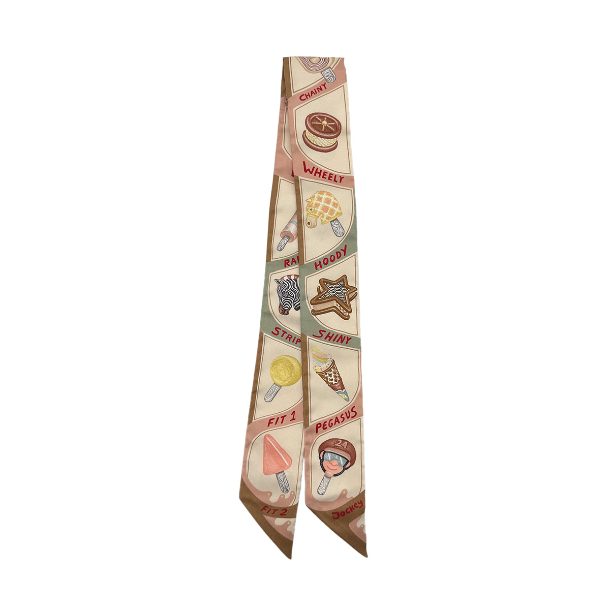 HERMES TWILLY FUNNY ICE CREAM SCARF MULTICOLOR SILK 90295841