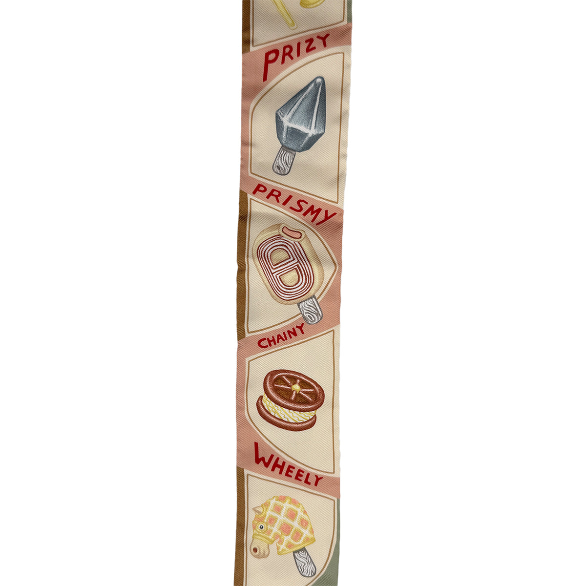 HERMES TWILLY FUNNY ICE CREAM SCARF MULTICOLOR SILK 90295841