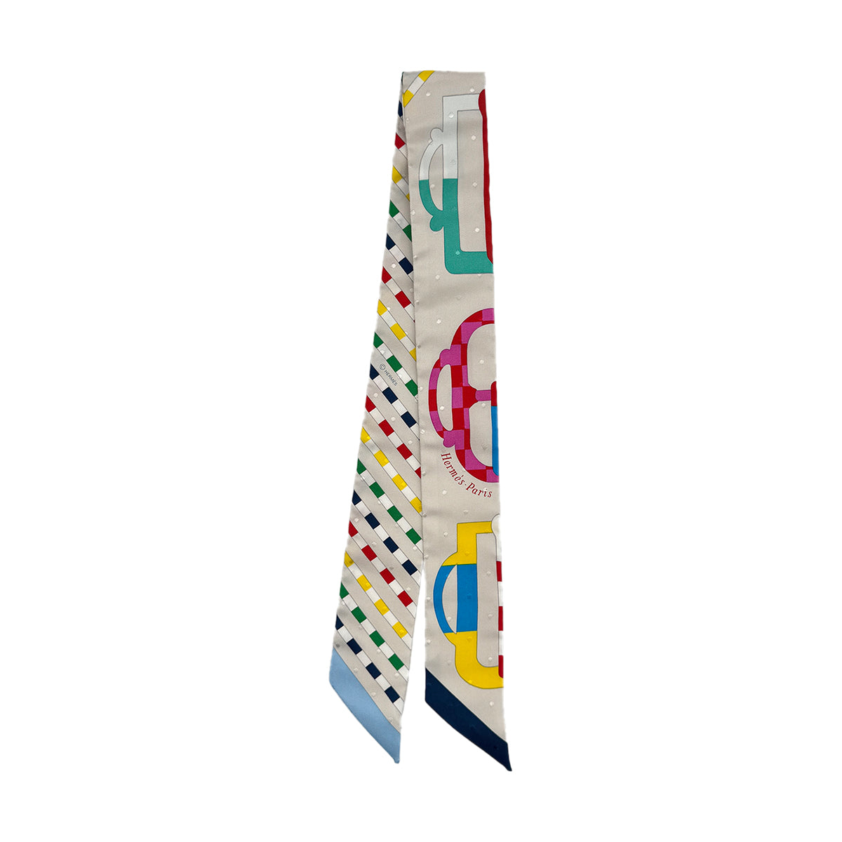HERMES TWILLY BOUCLERIE MODERNE SCARF MULTICOLOR SILK 90295842
