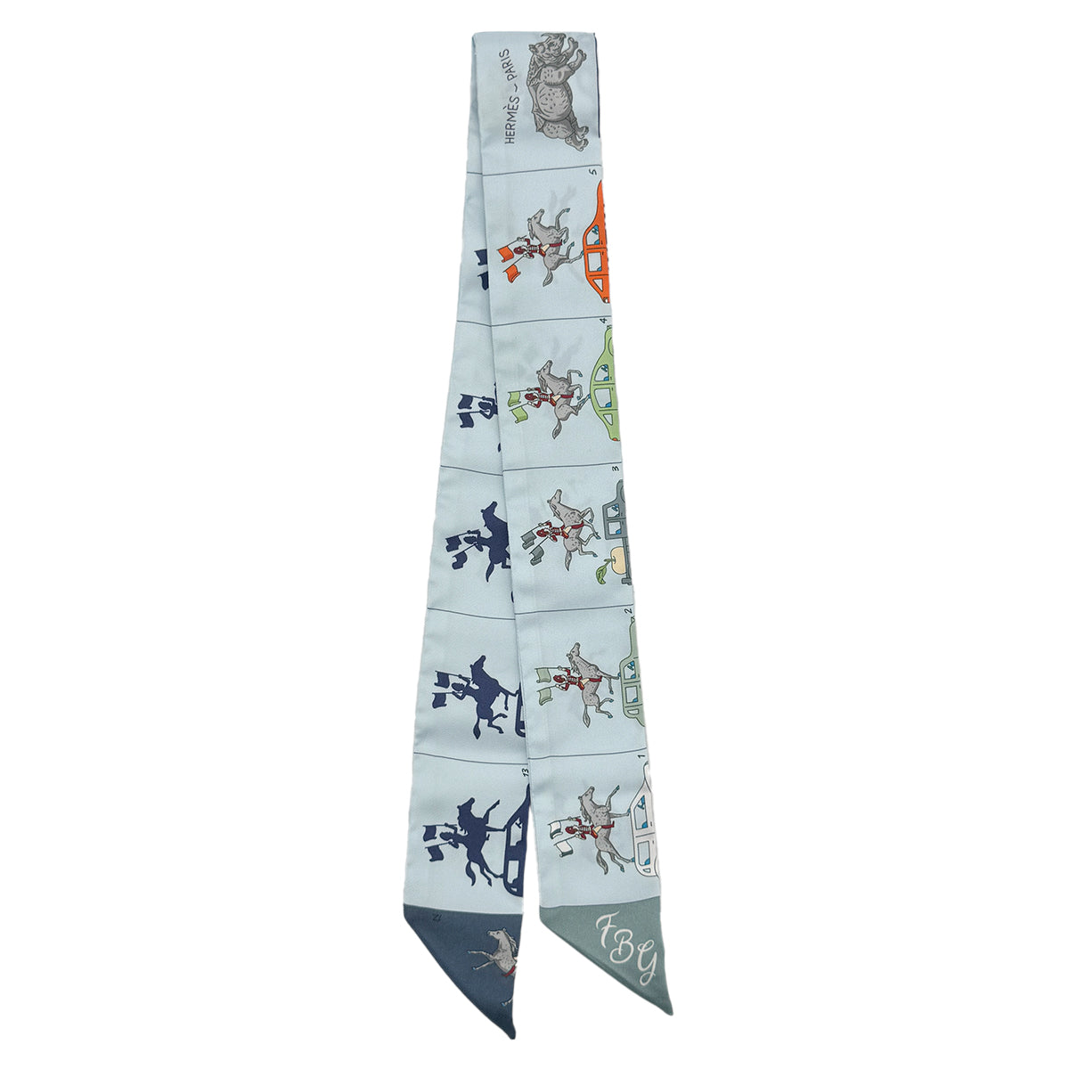 HERMES TWILLY HERMES PARADE SCARF MULTICOLOR SILK 90295843