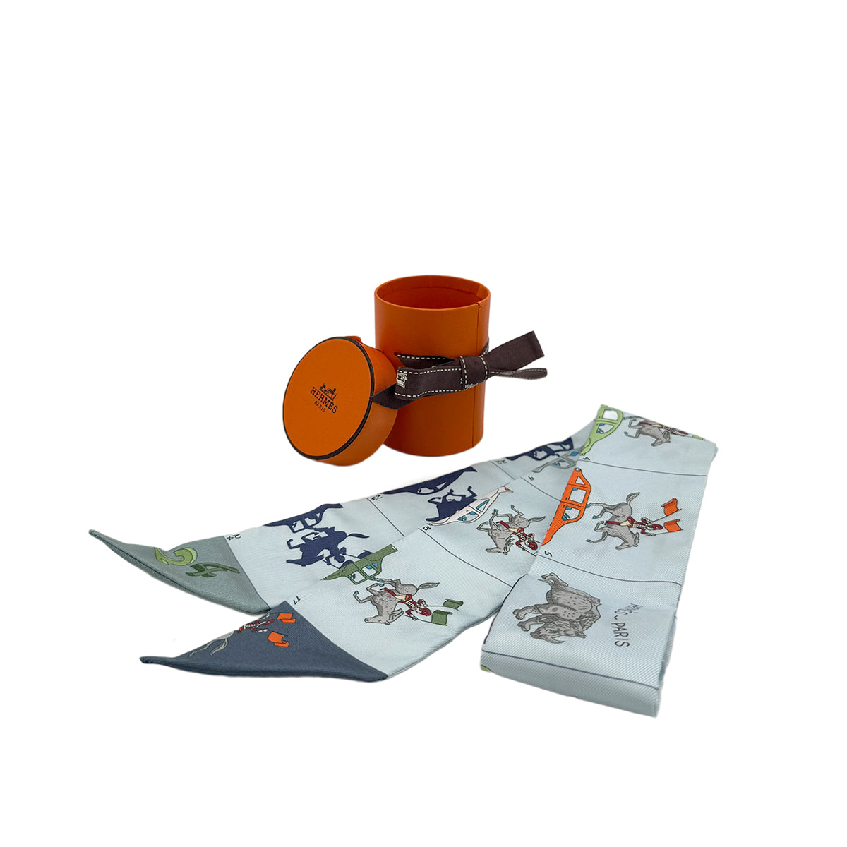 HERMES TWILLY HERMES PARADE SCARF MULTICOLOR SILK 90295843