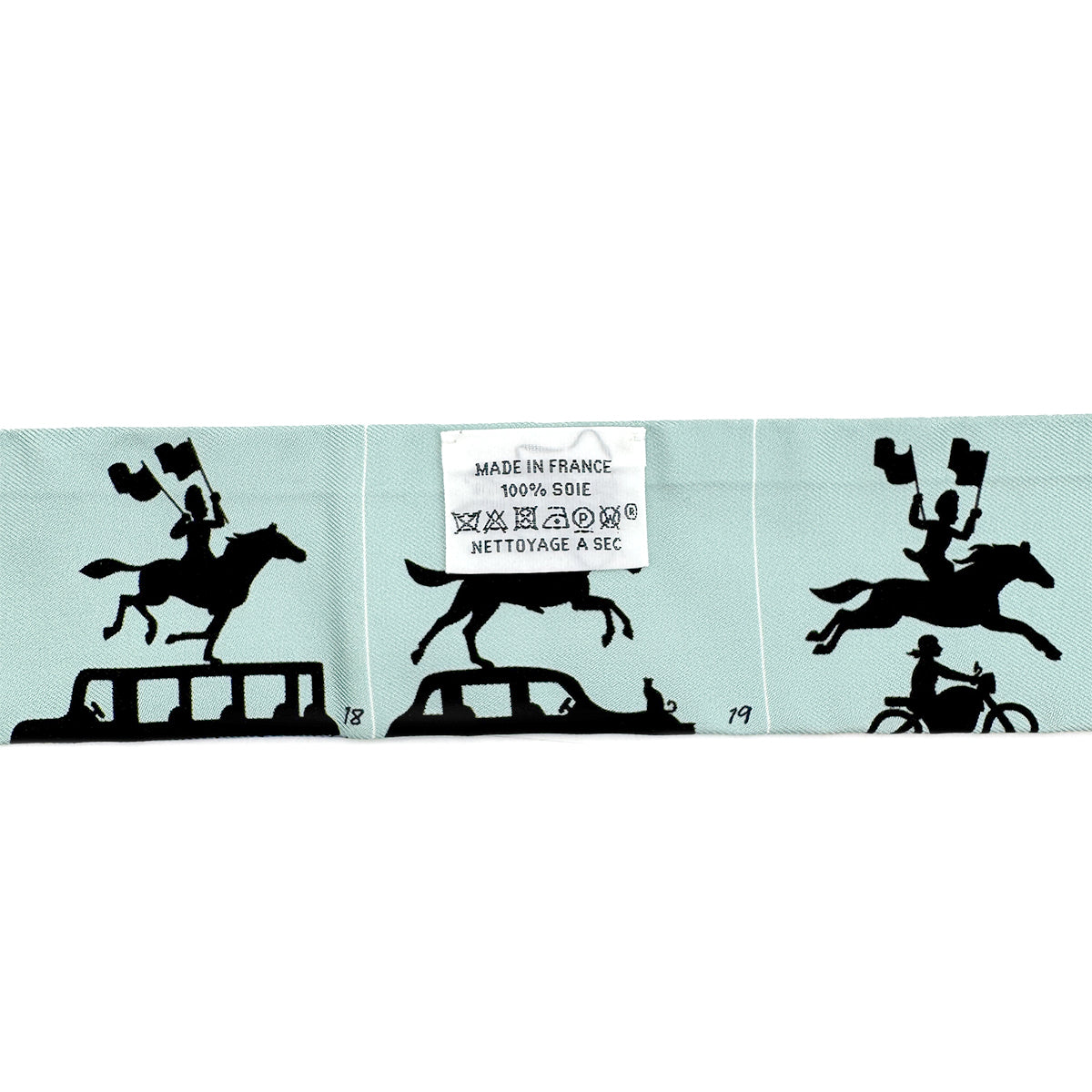 HERMES TWILLY HERMES PARADE SCARF GREEN SILK 90295845