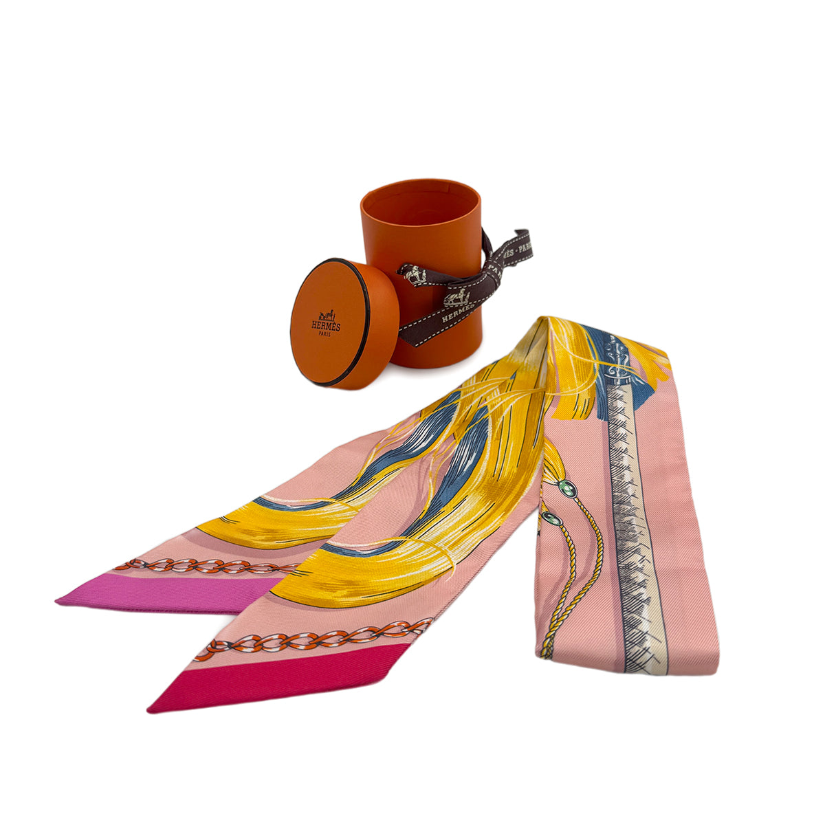 HERMES TWILLY CAVALCADES SCARF MULTICOLOR SILK 90295849