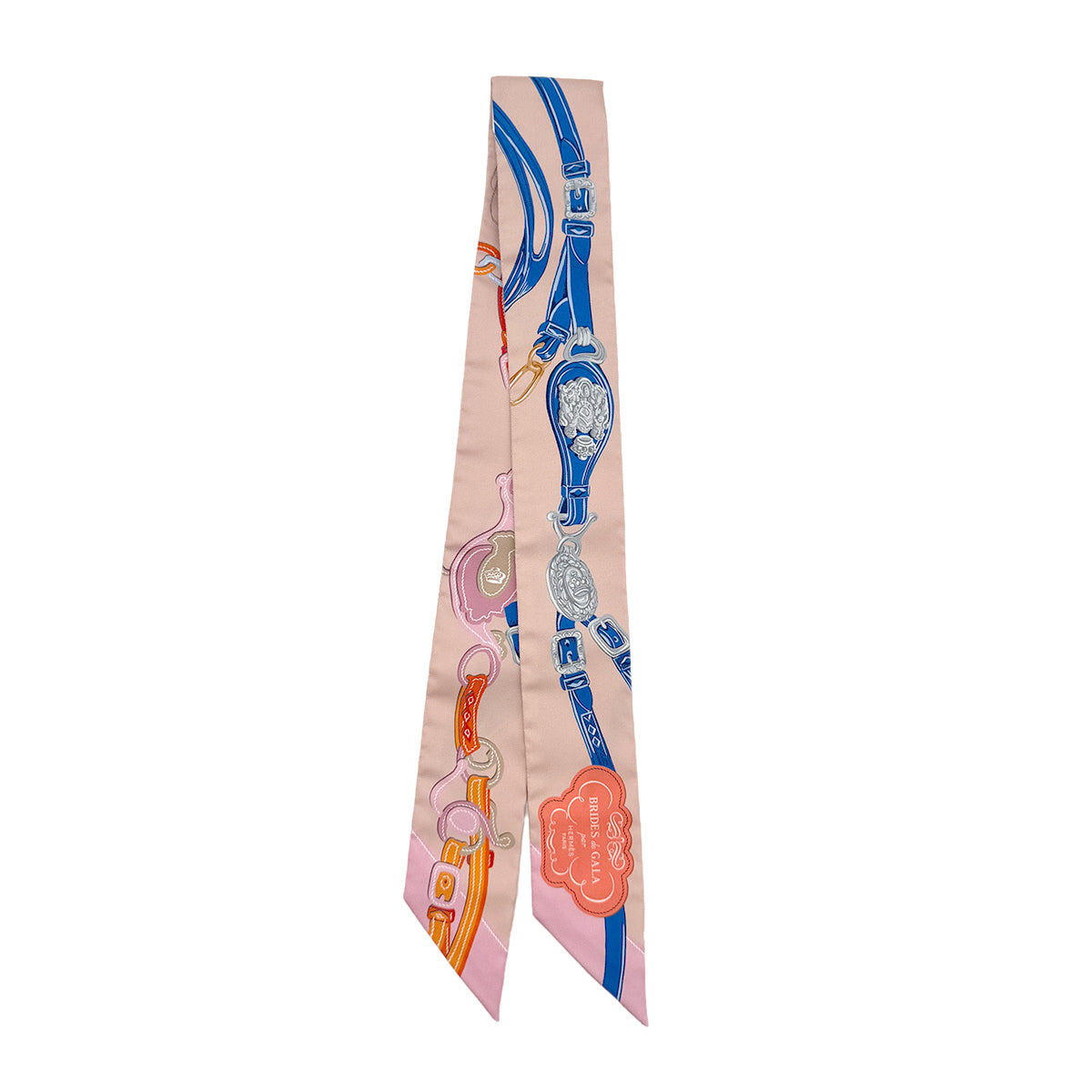 HERMES TWILLY BRIDES DE GALA APPLIQ SCARF MULTICOLOR SILK 90295850