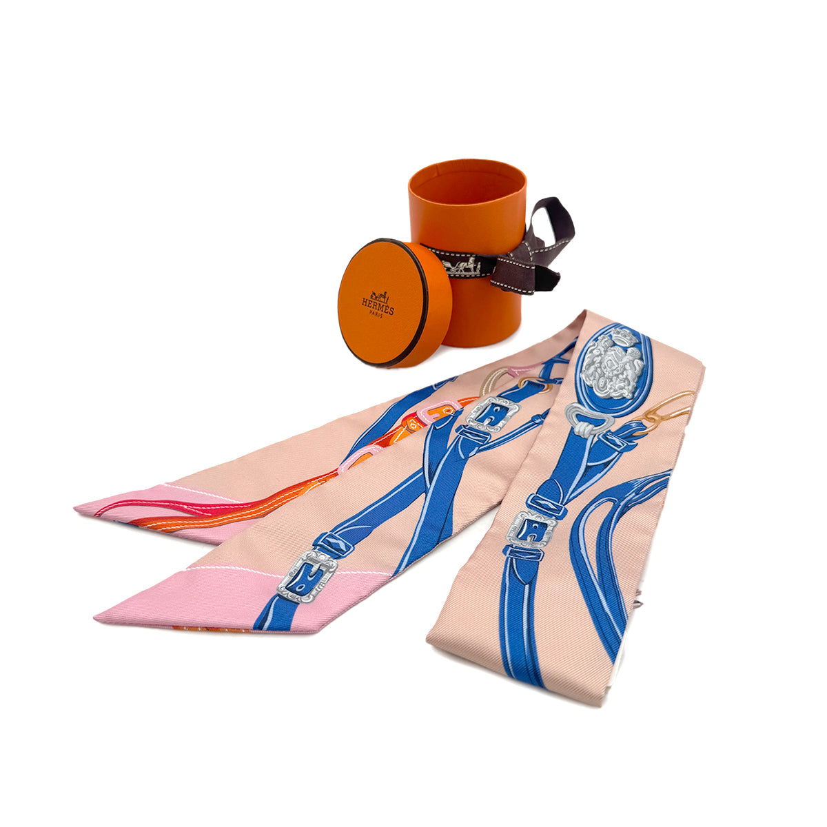 HERMES TWILLY BRIDES DE GALA APPLIQ SCARF MULTICOLOR SILK 90295850