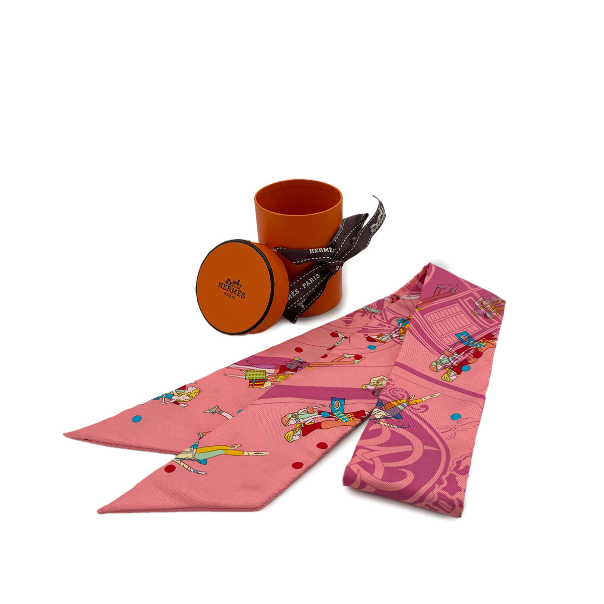 HERMES TWILLY EXLIBRIS LES PARISIENNES SCARF MULTICOLOR SILK 90295853