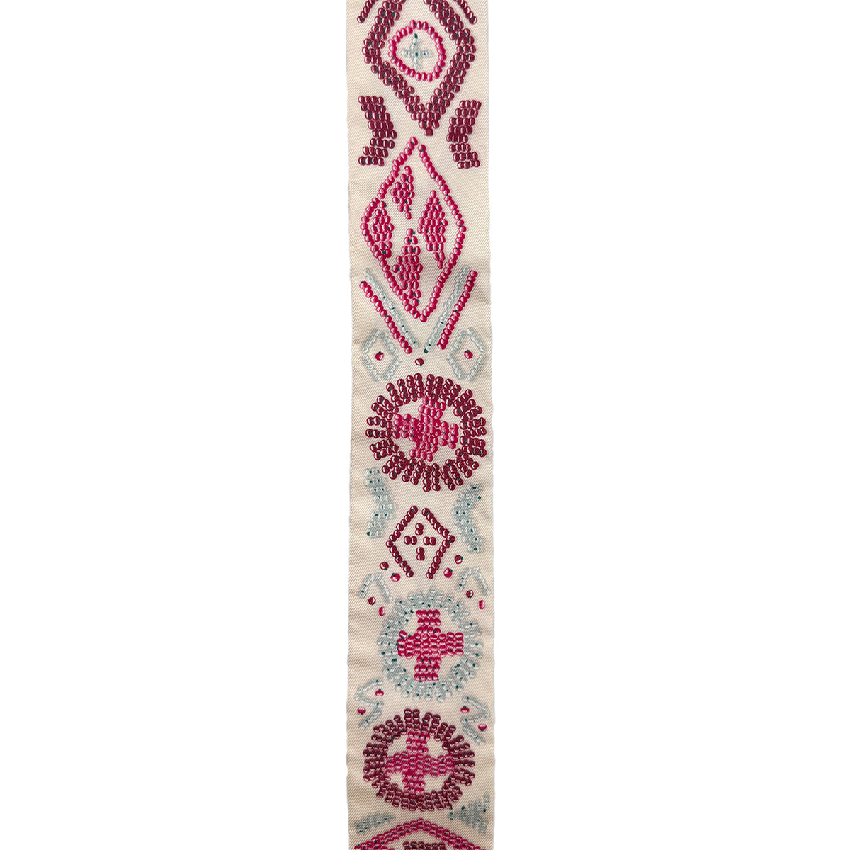 HERMES TWILLY KELLY EN PERLES SCARF IVORY PINK SILK 90295854