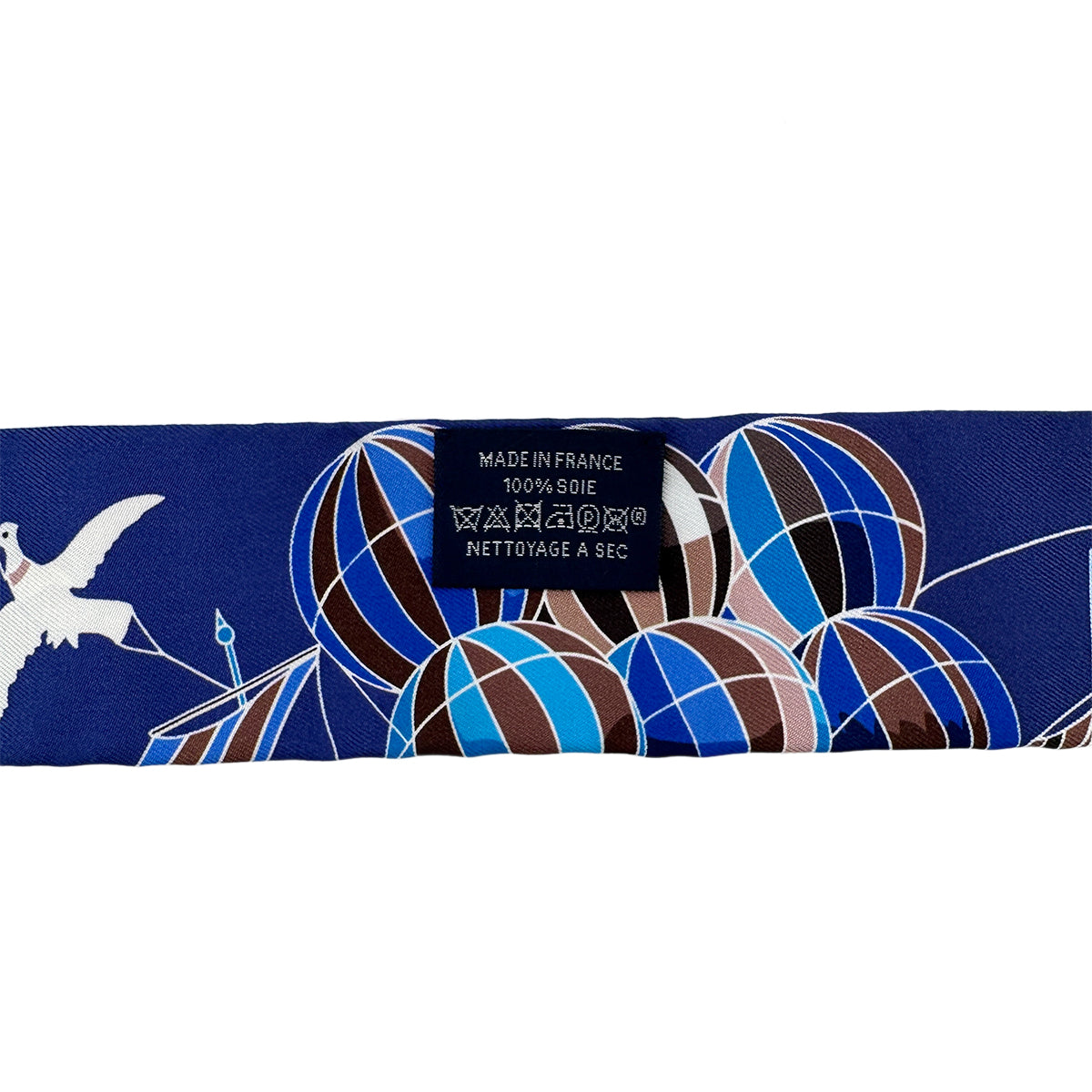 HERMES TWILLY LES FOLIES DU CIEL SCARF BLUE SILK 90295855