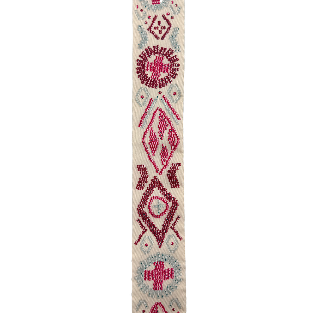 HERMES TWILLY KELLY EN PERLES SCARF IVORY PINK SILK 90295856