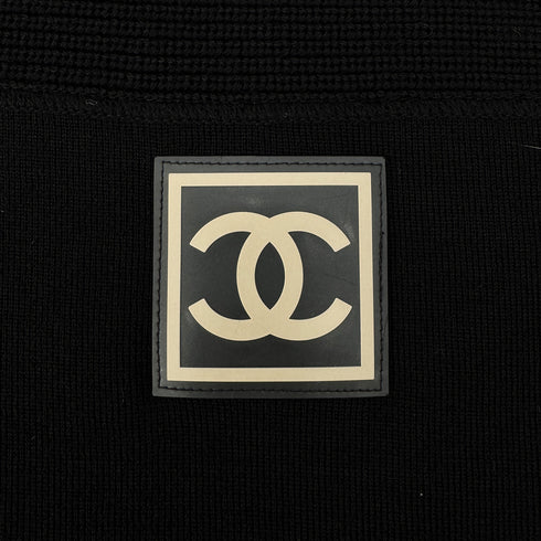 CHANEL SPORTS LINE COCOMARK KNIT BLACK WOOL 38 02A RTW 90295859