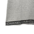 CHANEL LOGO LACE V-NECK SHORT SLEEVED SHIRT GRAY COTTON 38 P41 RTW 90295860
