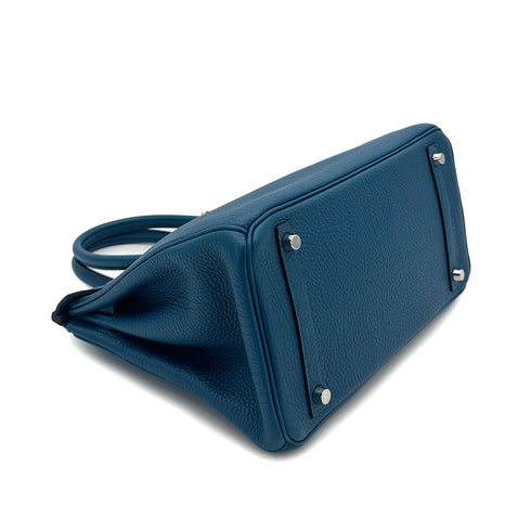 HERMES BIRKIN 30 COBALT TOGO HAND BAG □Q SHW 90296042 - PURPOSE