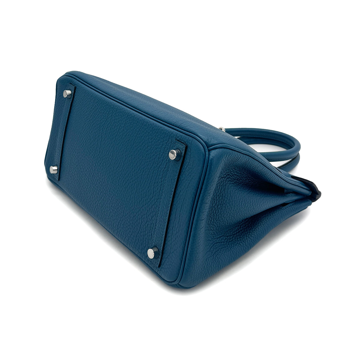 HERMES BIRKIN 30 COBALT TOGO HAND BAG □Q SHW 90296042