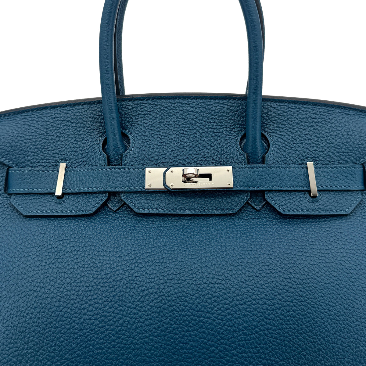 HERMES BIRKIN 30 COBALT TOGO HAND BAG □Q SHW 90296042