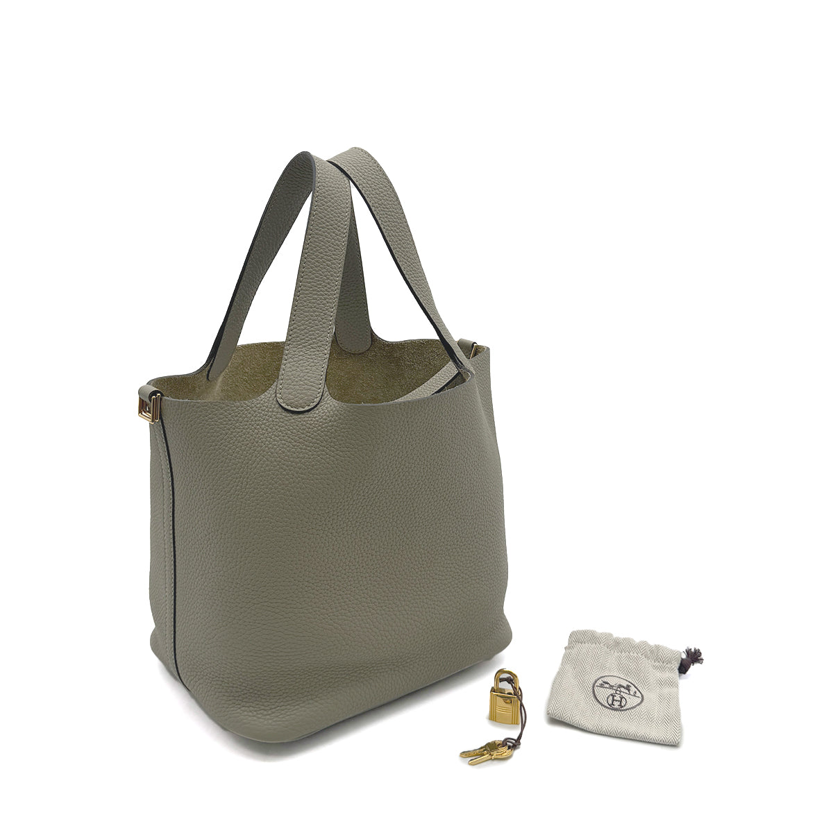 HERMES PICOTIN LOCK MM SAUGE TAURILLON CLEMENCE HAND BAG A GHW 90296043
