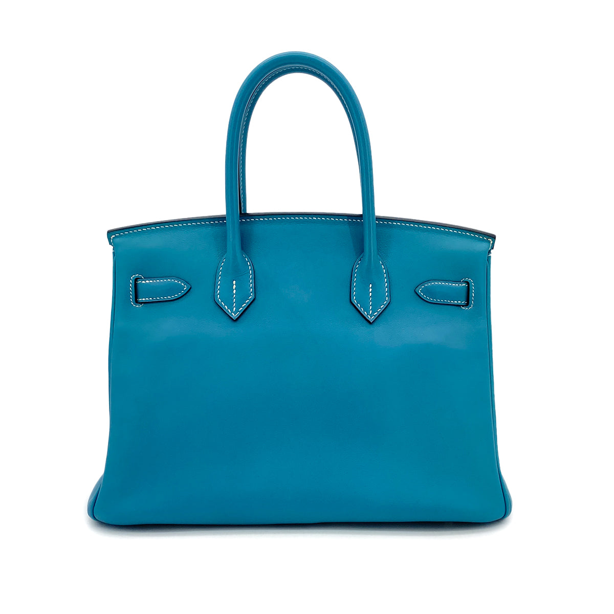 HERMES BIRKIN 30 BLUE JEAN VEAU SWIFT HAND BAG □K SHW 90296044