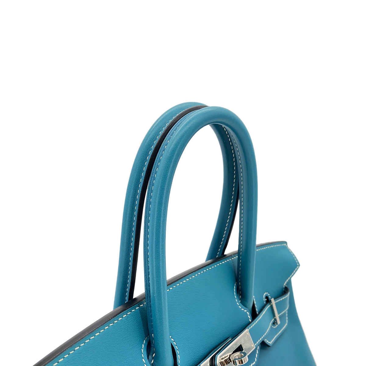 HERMES BIRKIN 30 BLUE JEAN VEAU SWIFT HAND BAG □K SHW 90296044