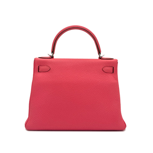 HERMES KELLY 28 RETOURNE ROSE LIPSTICK TAURILLON CLEMENCE HAND SHOULDER BAG □Q SHW 90296045 - PURPOSE