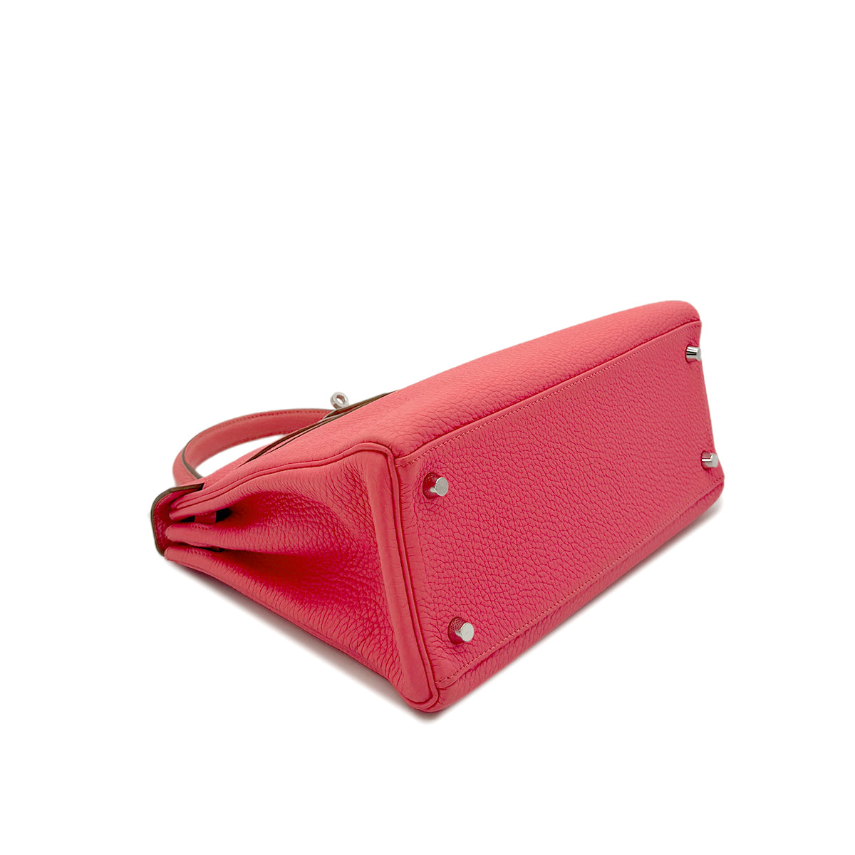 HERMES KELLY 28 RETOURNE ROSE LIPSTICK TAURILLON CLEMENCE HAND SHOULDER BAG □Q SHW 90296045