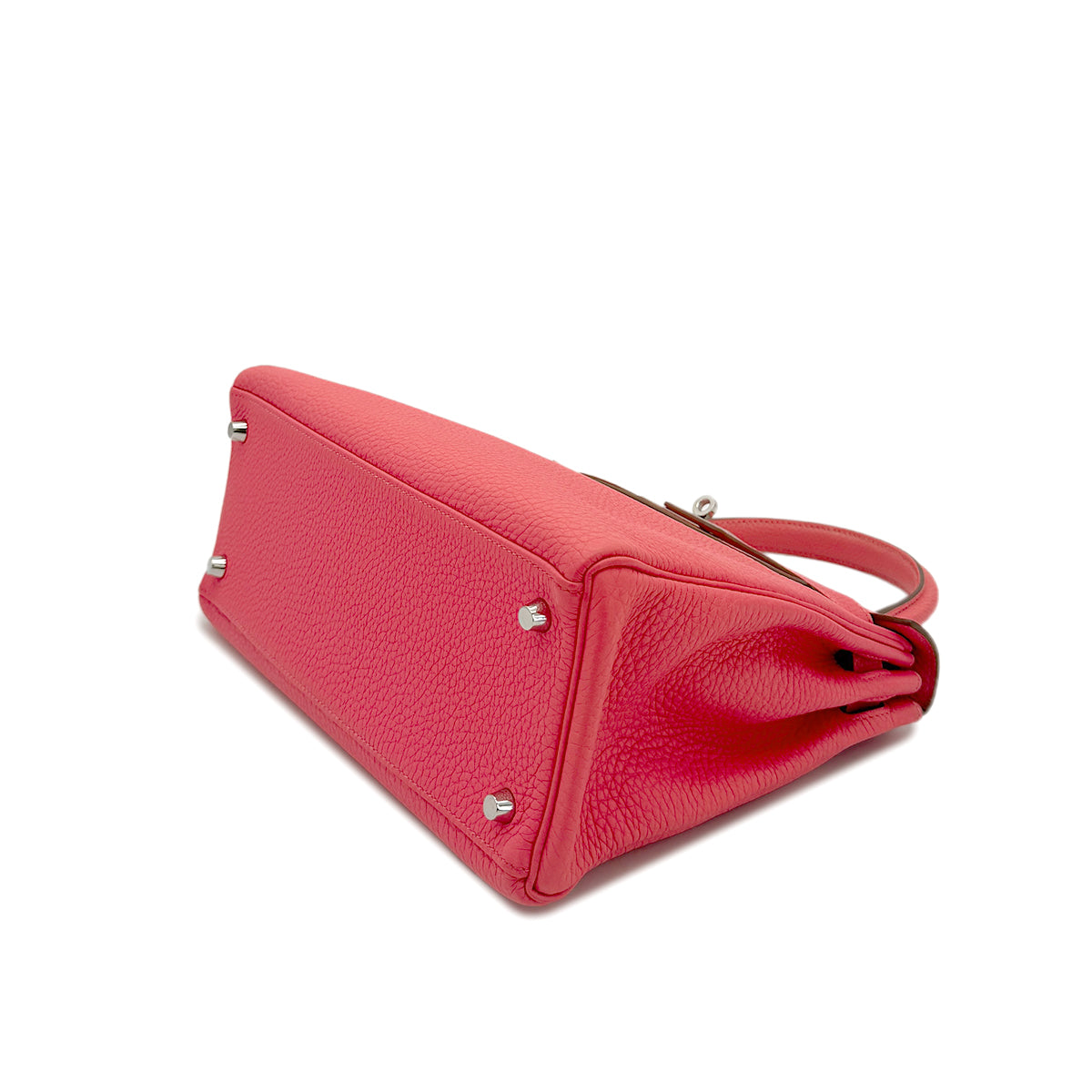 HERMES KELLY 28 RETOURNE ROSE LIPSTICK TAURILLON CLEMENCE HAND SHOULDER BAG □Q SHW 90296045