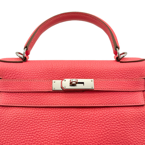 HERMES KELLY 28 RETOURNE ROSE LIPSTICK TAURILLON CLEMENCE HAND SHOULDER BAG □Q SHW 90296045 - PURPOSE