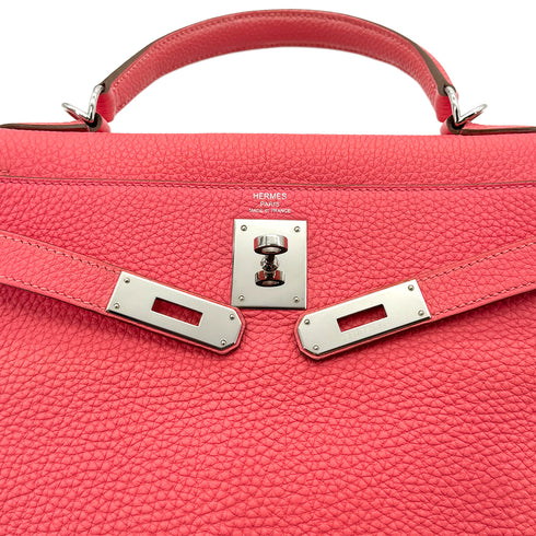 HERMES KELLY 28 RETOURNE ROSE LIPSTICK TAURILLON CLEMENCE HAND SHOULDER BAG □Q SHW 90296045 - PURPOSE