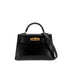 HERMES MINI KELLY 2 BLACK BOX CALF HAND SHOULDER BAG U GHW 90296046 - PURPOSE