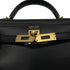 HERMES MINI KELLY 2 BLACK BOX CALF HAND SHOULDER BAG U GHW 90296046 - PURPOSE