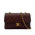 CHANEL VINTAGE CLASSIC FLAP SMALL CHAIN SHOULDER BAG BROWN LAMB SKIN 90296048 - PURPOSE