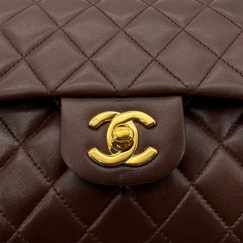 CHANEL VINTAGE CLASSIC FLAP SMALL CHAIN SHOULDER BAG BROWN LAMB SKIN 90296048 - PURPOSE