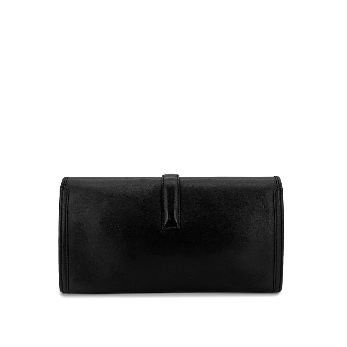 HERMES JIGE ELAN 29 BLACK VEAU SWIFT CLUTCH BAG X 90296049
