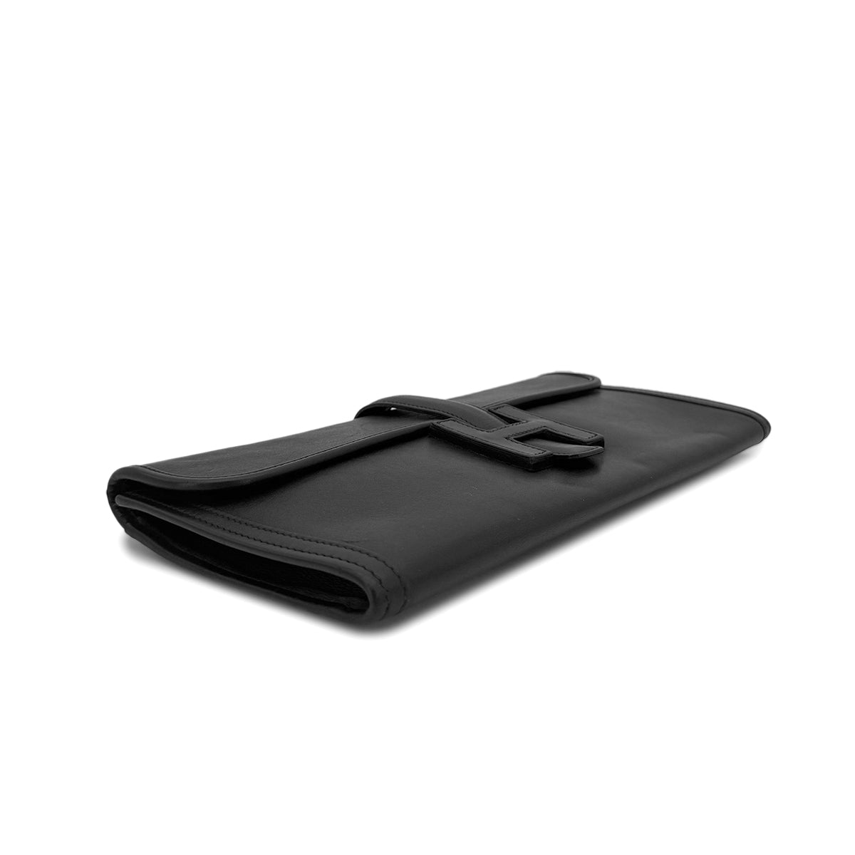 HERMES JIGE ELAN 29 BLACK VEAU SWIFT CLUTCH BAG X 90296049
