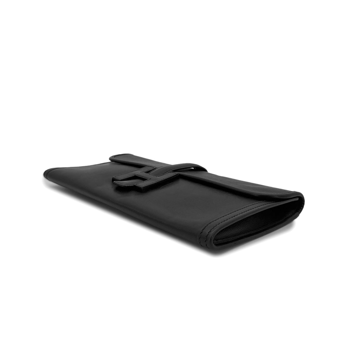 HERMES JIGE ELAN 29 BLACK VEAU SWIFT CLUTCH BAG X 90296049