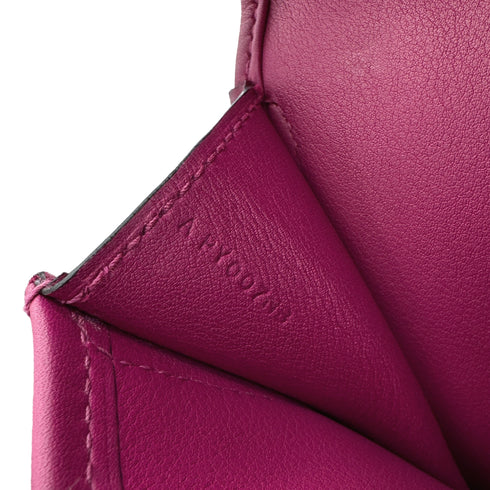 HERMES JIGE ELAN 29 ROSE PURPLE VEAU SWIFT CLUTCH BAG A 90296050 - PURPOSE