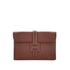 HERMES JIGE PM MARRON FONCE COURCHEVEL CLUTCH BAG 〇X 90296051 - PURPOSE