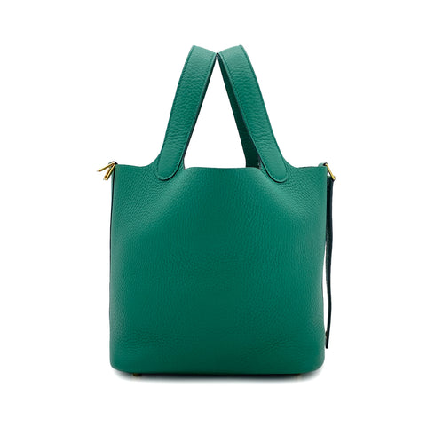 HERMES PICOTIN LOCK PM VERT VERTIGO TAURILLON CLEMENCE HAND BAG B GHW 90296053 - PURPOSE