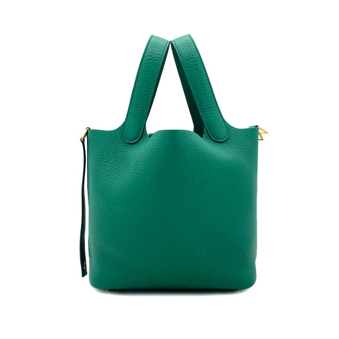 HERMES PICOTIN LOCK PM VERT VERTIGO TAURILLON CLEMENCE HAND BAG B GHW 90296053 - PURPOSE