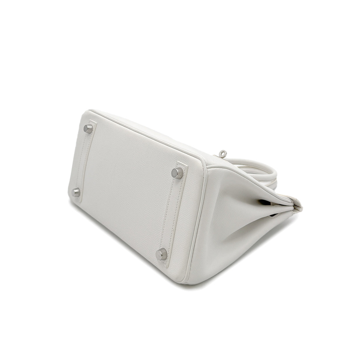 HERMES BIRKIN 25 WHITE VEAU EPSOM HAND BAG □M SHW 90296199