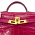 HERMES MINI KELLY 2 FRAMBOISE CROCODILE ALLIGATOR HAND SHOULDER BAG Z GHW 90296200