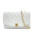 CHANEL VINTAGE DIANA MEDIUM CHAIN SHOULDER BAG WHITE CAVIAR SKIN 90296204 - PURPOSE