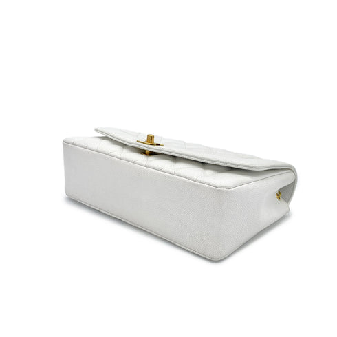 CHANEL VINTAGE DIANA MEDIUM CHAIN SHOULDER BAG WHITE CAVIAR SKIN 90296204 - PURPOSE