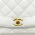 CHANEL VINTAGE DIANA MEDIUM CHAIN SHOULDER BAG WHITE CAVIAR SKIN 90296204 - PURPOSE