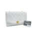 CHANEL VINTAGE DIANA MEDIUM CHAIN SHOULDER BAG WHITE CAVIAR SKIN 90296204 - PURPOSE