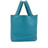HERMES PICOTIN LOCK GM TURQUOISE TAURILLON CLEMENCE HAND BAG T SHW 90296214 - PURPOSE
