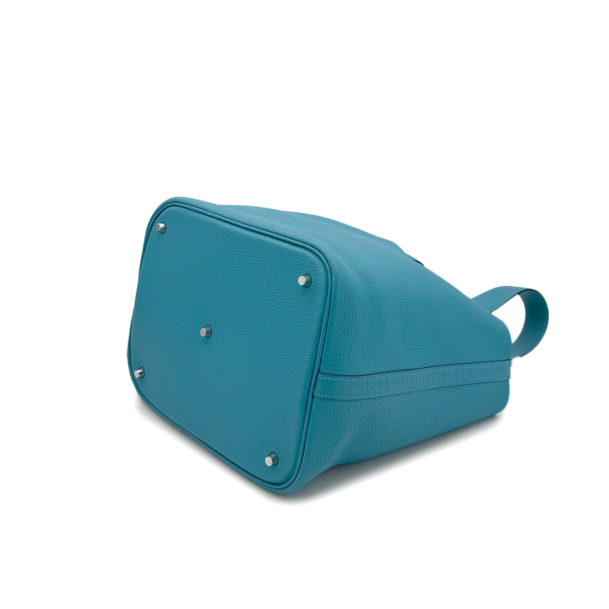 HERMES PICOTIN LOCK GM TURQUOISE TAURILLON CLEMENCE HAND BAG T SHW 90296214