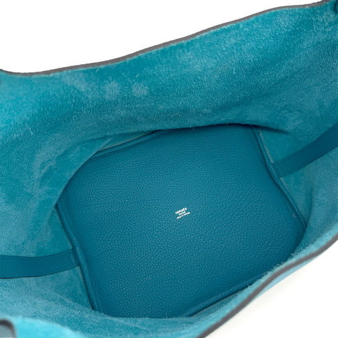 HERMES PICOTIN LOCK GM TURQUOISE TAURILLON CLEMENCE HAND BAG T SHW 90296214 - PURPOSE