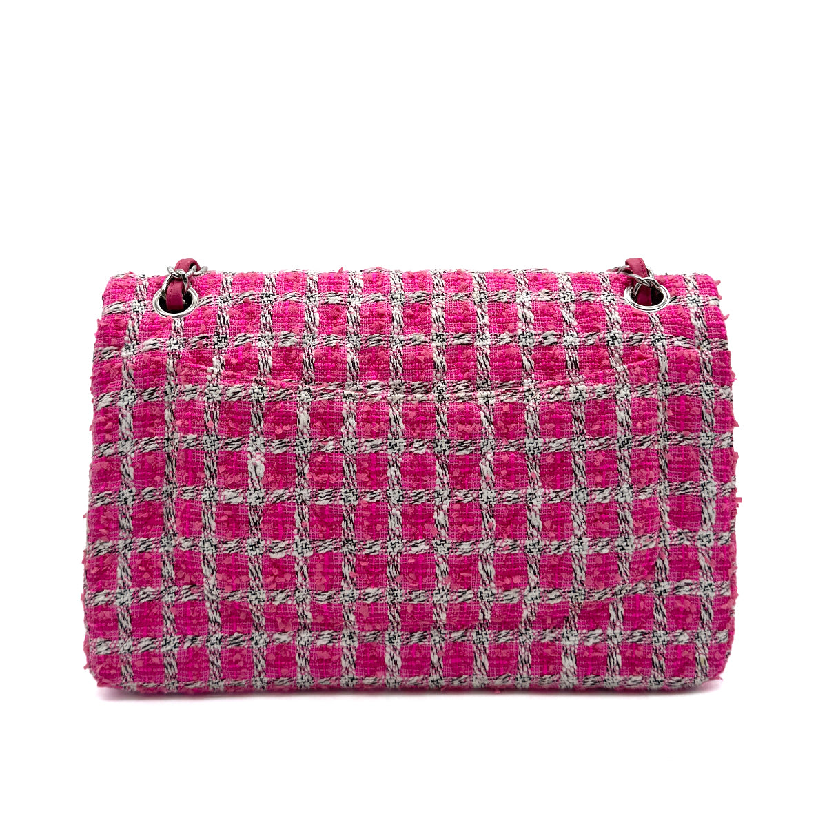 CHANEL JUMBO MATELASSE 30 CHAIN SHOULDER BAG PINK TWEED 90296219